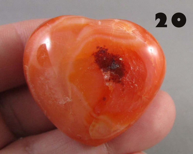 You Choose!  Carnelian Stone Heart