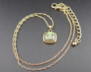 Labradorite Gemstone Pendant Necklace Vintage H001-16