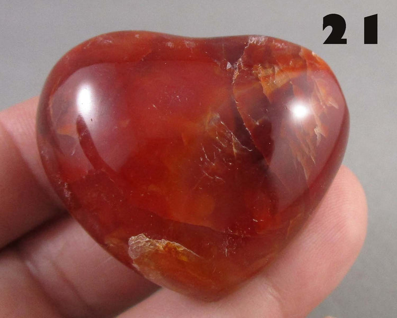 You Choose!  Carnelian Stone Heart