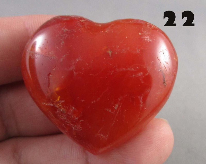 You Choose!  Carnelian Stone Heart