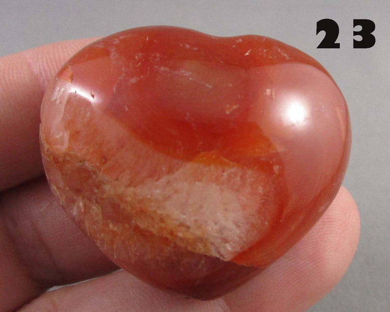 You Choose!  Carnelian Stone Heart