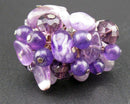 Amethyst Gemstone Stretch Ring (Vintage) H001-17