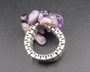 Amethyst Gemstone Stretch Ring (Vintage) H001-17