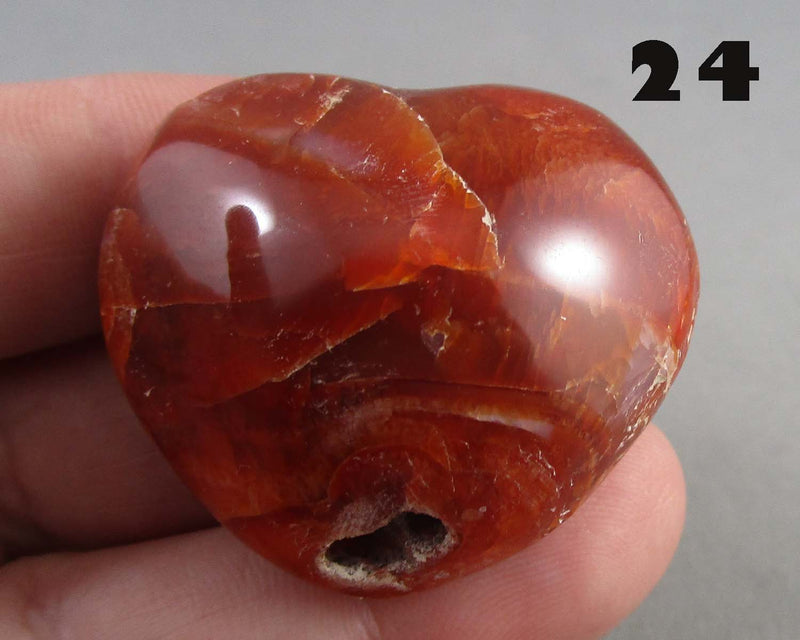 You Choose!  Carnelian Stone Heart