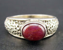 Ruby Gemstone Ring 925 Sterling Silver Size 7 (Vintage) H001-18