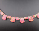 Stunning!  Pink Opal Gemstone Necklace 950 Sterling Silver Vintage H001-21