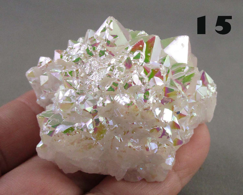 You Choose!  Angel Aura Quartz Crystal Cluster