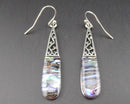 Abalone Gemstone Earrings Vintage H001-25