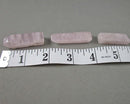 Rose Quartz Side Drilled Beads 4pc C614