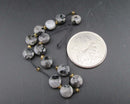 Larvikite Gemstone Beads Faceted Flat Round 6.5x4mm C157