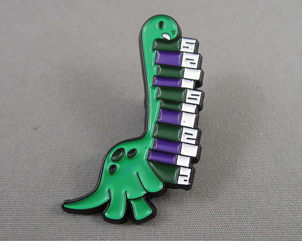 Dinosaur with Books Enamel Pin 1pc (BIN 133)