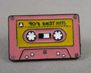 "90's Best Hits" Cassette Tape Enamel Pin 1pc (BIN 132)