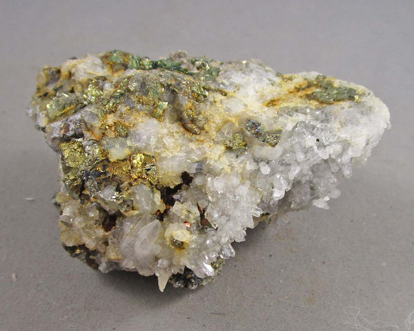 Pyrite on Quartz Crystal Cluster 1pc B050-3