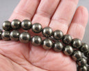 Pyrite Bead Strand Round Various Sizes