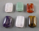Mixed Gemstone Rectangle Beads 4pc C617
