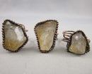 Citrine Gemstone Ring Z084