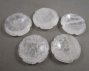 Clear Quartz Flower Worry Stone 1pcs C153