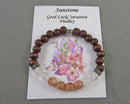 50% OFF!  Sunstone & Quartz Gemstone Bracelet 1pc J266