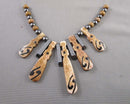 Hematite & Bone Necklace Vintage H111-13