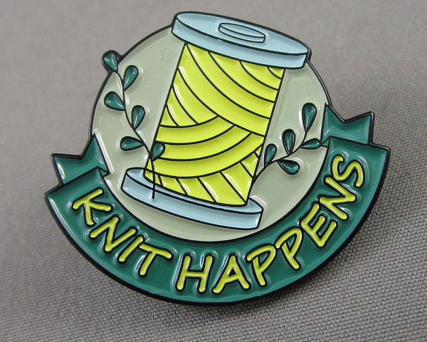 "Knit Happens" Enamel Pin 1pc (BIN 141)