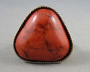 Red Jasper Gemstone Ring Size 7 (Vintage) H110-21