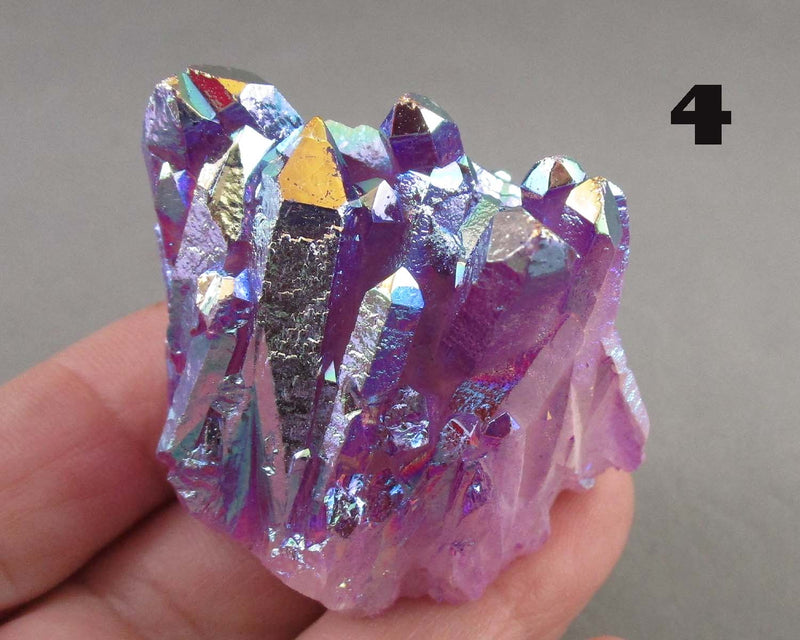 You Choose!  Lavender Aura Quartz Crystal Cluster 1pc