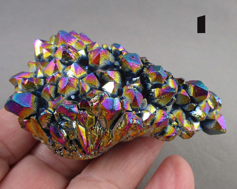 You Choose!  Rainbow Aura Quartz Crystal Cluster 1pc