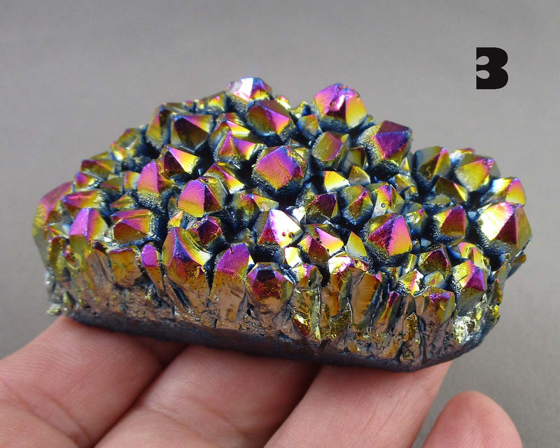 You Choose!  Rainbow Aura Quartz Crystal Cluster 1pc