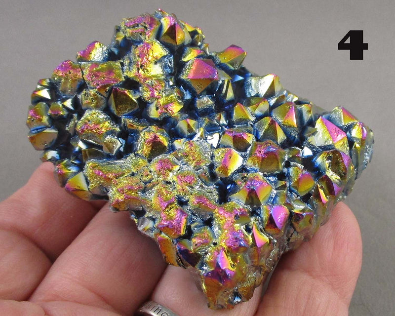 You Choose!  Rainbow Aura Quartz Crystal Cluster 1pc