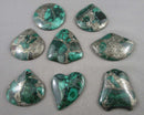 You Choose!  Natural Malachite & Pyrite Drilled Cabochons