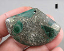 You Choose!  Natural Malachite & Pyrite Drilled Cabochons