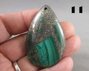 You Choose!  Natural Malachite & Pyrite Drilled Cabochons