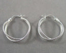 Silver Hoop Earrings H113-4