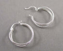 Silver Hoop Earrings H113-4