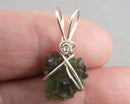 Moldavite Crystal Pendant (925 Sterling Silver) 1pc B011-8