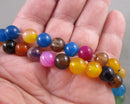 Agate Beads Mixed Colors 8mm Round (C444)