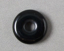 Black Obsidian Donut / PI Disc Bead 18mm 1pc C287