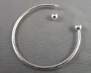 Silver Tone Brass Cuff Bangle Bracelet 1pc C479