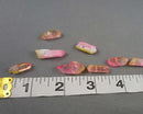 Electroplated Quartz Points (Drilled) Pink & Orange 6pc (C243)