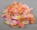 Electroplated Quartz Points (Drilled) Pink & Orange 6pc (C243)