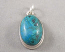 Chrysocolla Gemstone Pendant 925 Sterling Silver H113-11