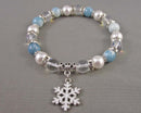 Mermaid Glass Snowflake Bracelet 1pc Z013