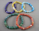 Frosted Agate Gemstone Bracelet (Various Colors)