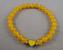 Gemstone Heart Bracelet (Various Gemstones)