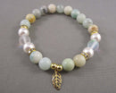 Gemstone Leaf Bracelet (Various Gemstones)