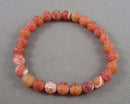 Frosted Agate Gemstone Bracelet (Various Colors)