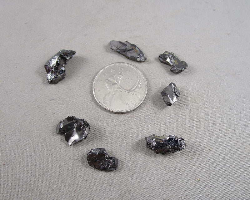 Silver Shungite Stone (Small) 1pc T463 (Noble Shungite / Elite Shungite)
