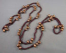 Pearl & Garnet Necklace (Vintage) H113-16