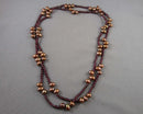 Pearl & Garnet Necklace (Vintage) H113-16