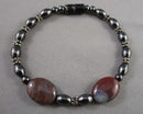 Hematite & Bloodstone Bracelet (Vintage) H113-18